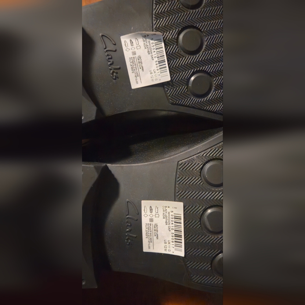 Clarks Classic Black Leather Oxfords NWT - Picture 6 of 7